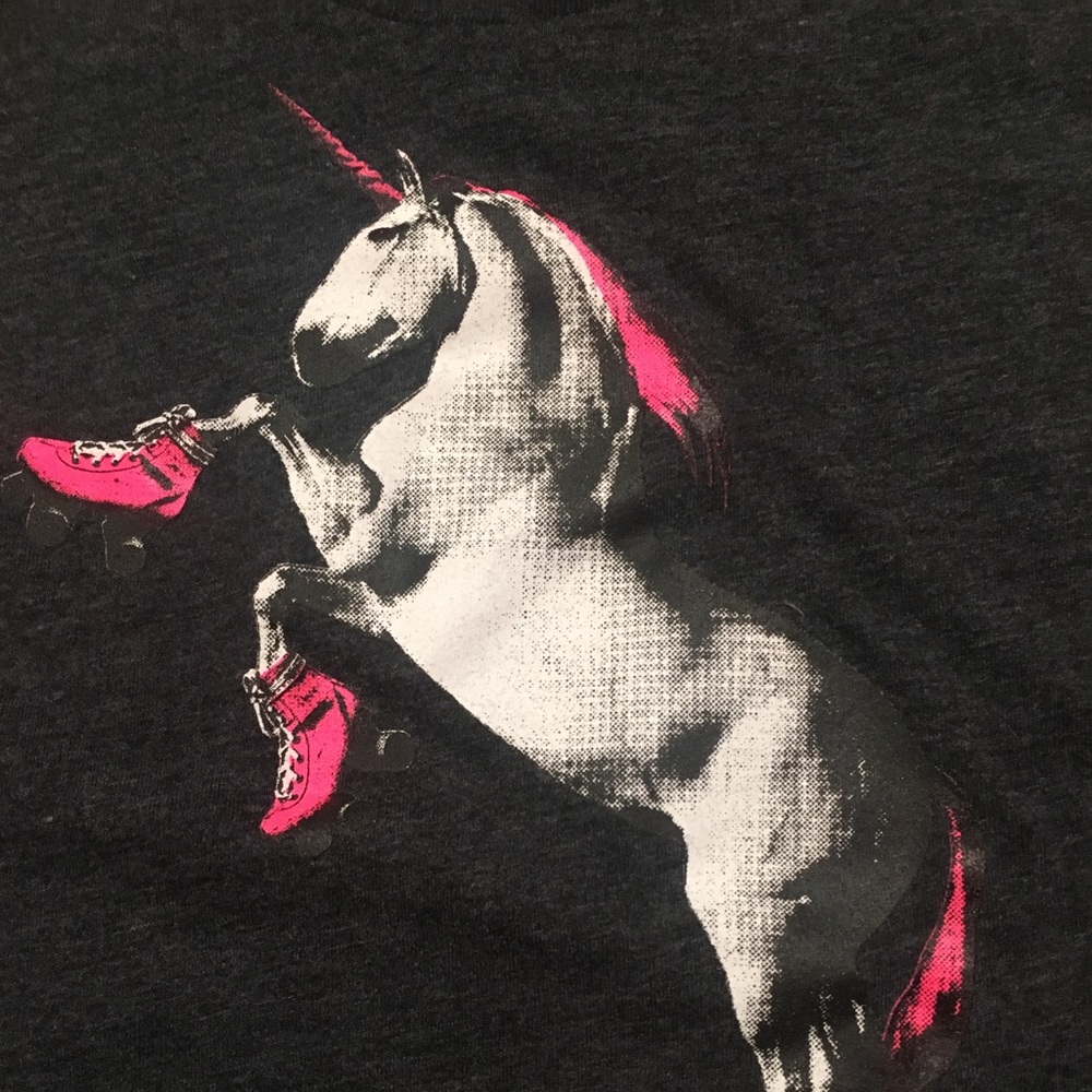 American Apparel roller-skating unicorn t-shirt
